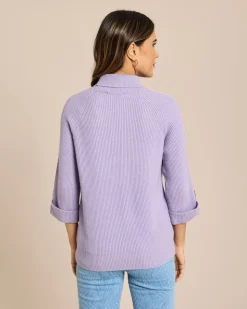 Pullover mit Kragen zum Umschlagen