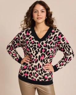 Pullover mit Leopardjaquard
