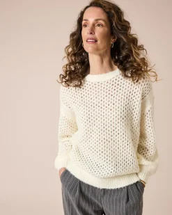 Pullover mit Lochstruktur
