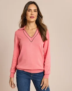 Pullover mit Polokragen