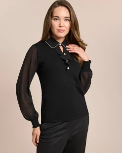 Pullover mit Rüsche