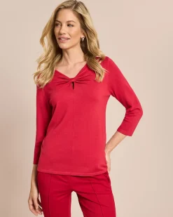 Pullover mit Schleife am Ausschnitt