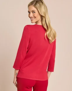 Pullover mit Schleife am Ausschnitt