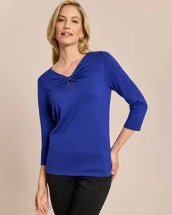 Pullover mit Schleife am Ausschnitt