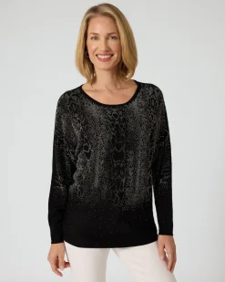 Pullover mit Strass-Schlange