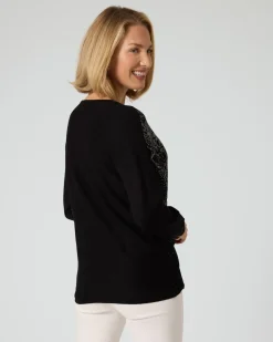 Pullover mit Strass-Schlange