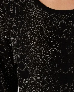 Pullover mit Strass-Schlange