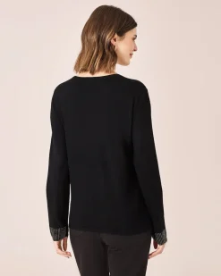 Pullover mit Strasssteindekoration