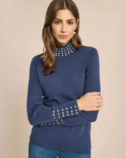 Pullover mit Strassverzierung