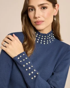Pullover mit Strassverzierung