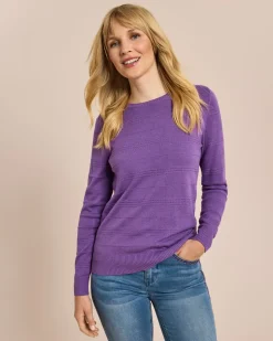 Pullover mit Struktur-Streifen