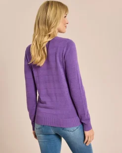 Pullover mit Struktur-Streifen