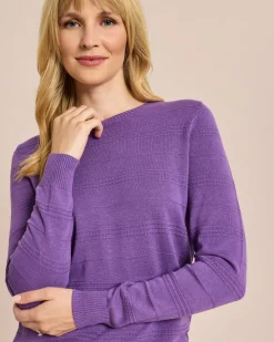 Pullover mit Struktur-Streifen