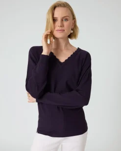 Pullover mit tiefem V-Ausschnitt