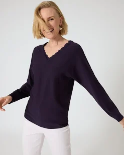 Pullover mit tiefem V-Ausschnitt