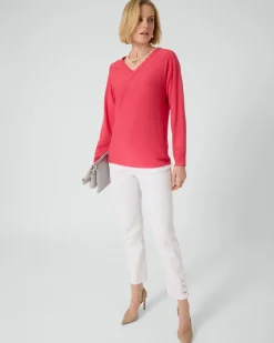 Pullover mit tiefem V-Ausschnitt