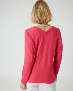 Pullover mit tiefem V-Ausschnitt