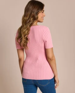 Pullover mit Wellensaum