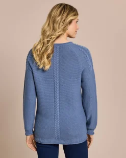 Pullover mit Zopf-Details