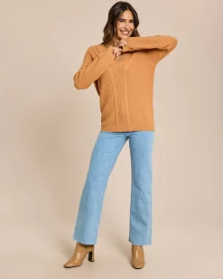 Pullover mit Zopf-Muster