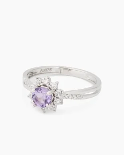 Ring mit Amethyst & Diamanten