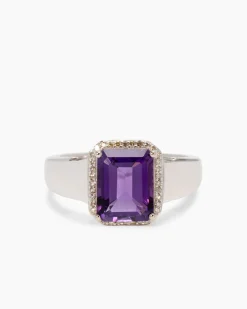Ring mit Amethyst & Diamanten