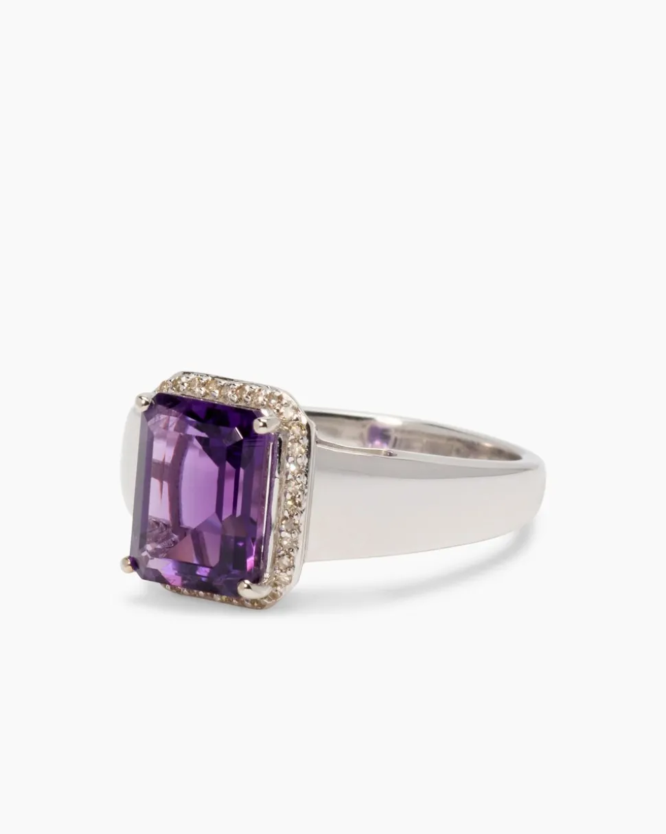Ring mit Amethyst & Diamanten