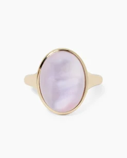 Ring mit Amethyst und Perlmutt