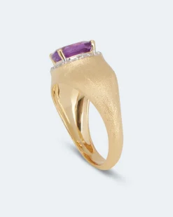 Ring mit Amethyst und Topas