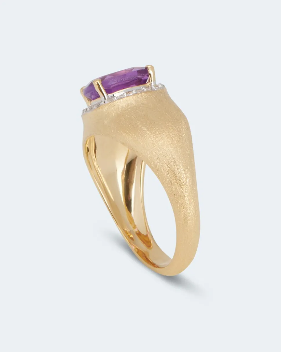Ring mit Amethyst und Topas