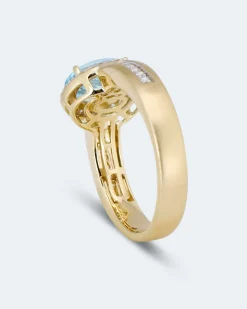 Ring mit Aquamarin & Brillanten