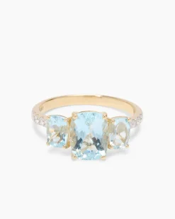 Ring mit Aquamarin & Brillanten