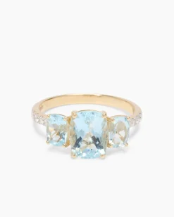 Ring mit Aquamarin & Brillanten