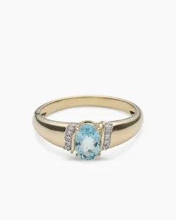 Ring mit Aquamarin & Diamanten
