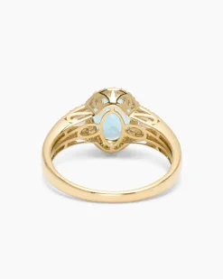 Ring mit Aquamarin & Diamanten