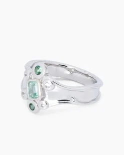 Ring mit Beryl, Turmalin und Zirkon