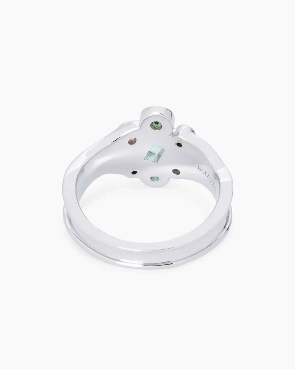 Ring mit Beryl, Turmalin und Zirkon