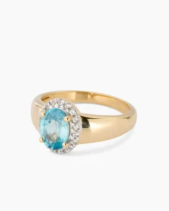 Ring mit blauem Zirkon