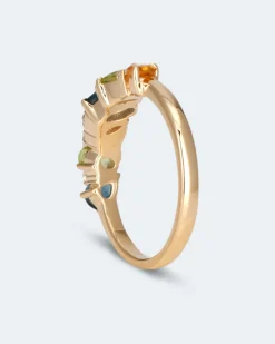 Ring mit Edelsteinmix, Diamanten & Brillanten