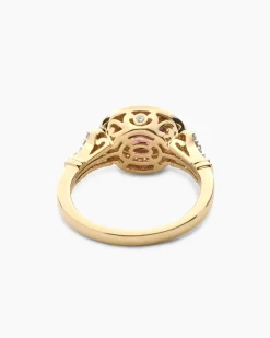 Ring mit Malawi Magenta Garnet und Brillanten