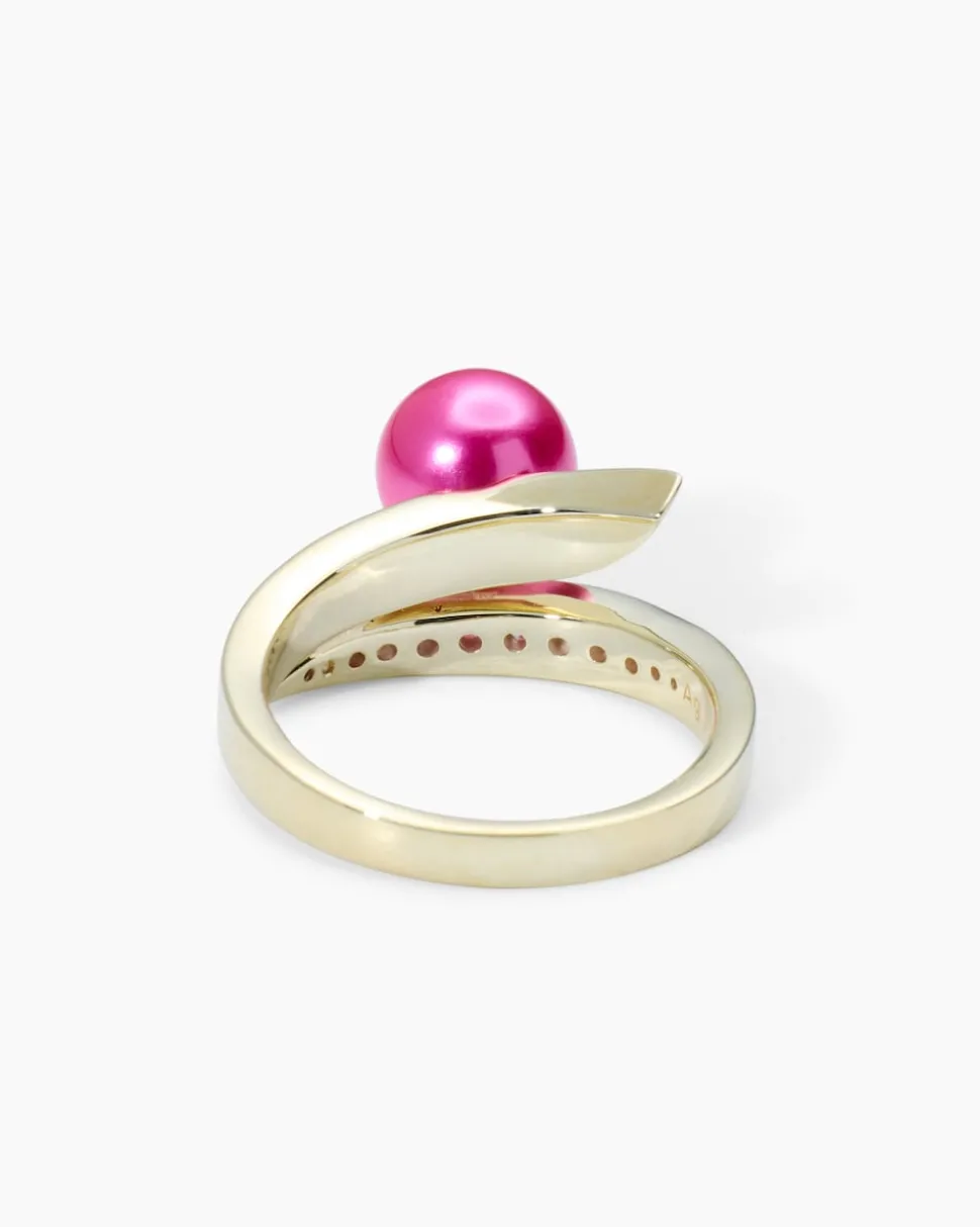 Ring mit MK-Perle 8 mm und Zirkonia