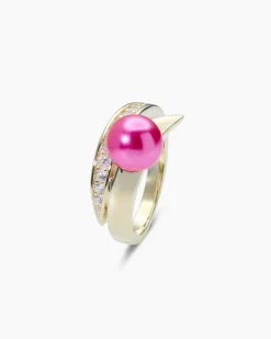 Ring mit MK-Perle 8 mm und Zirkonia
