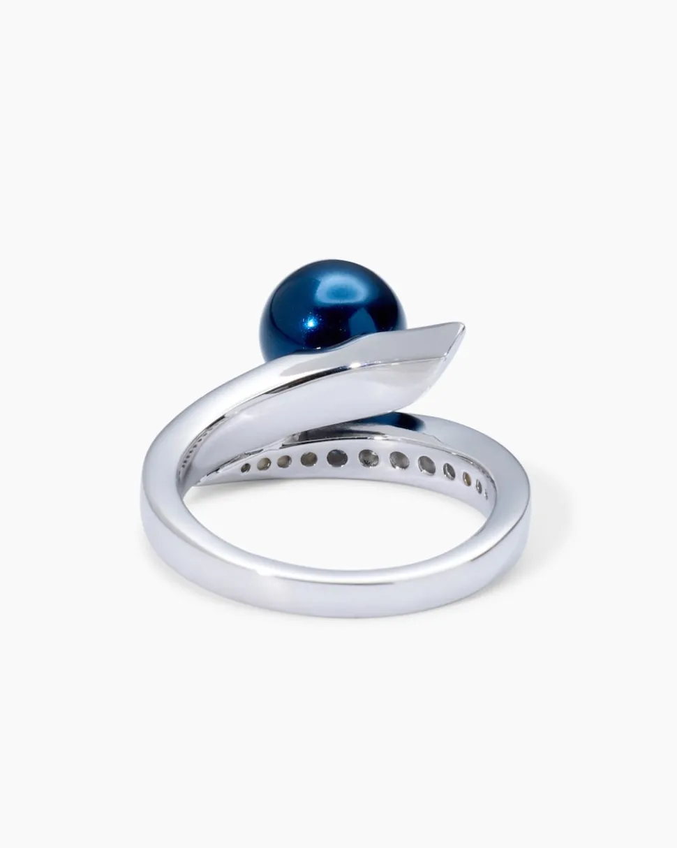 Ring mit MK-Perle 8 mm und Zirkonia