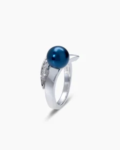 Ring mit MK-Perle 8 mm und Zirkonia