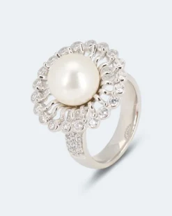Ring mit MK-Perle 10 mm und Zirkonia