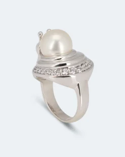 Ring mit MK-Perle 11 mm & Zirkonia