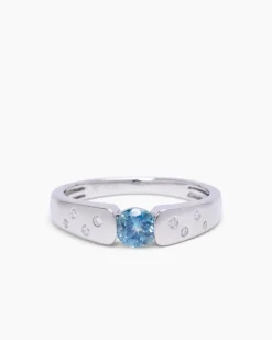 Ring mit Montana Saphir und Brillanten