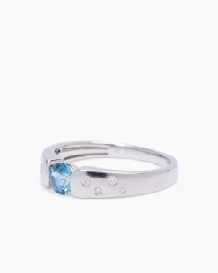 Ring mit Montana Saphir und Brillanten