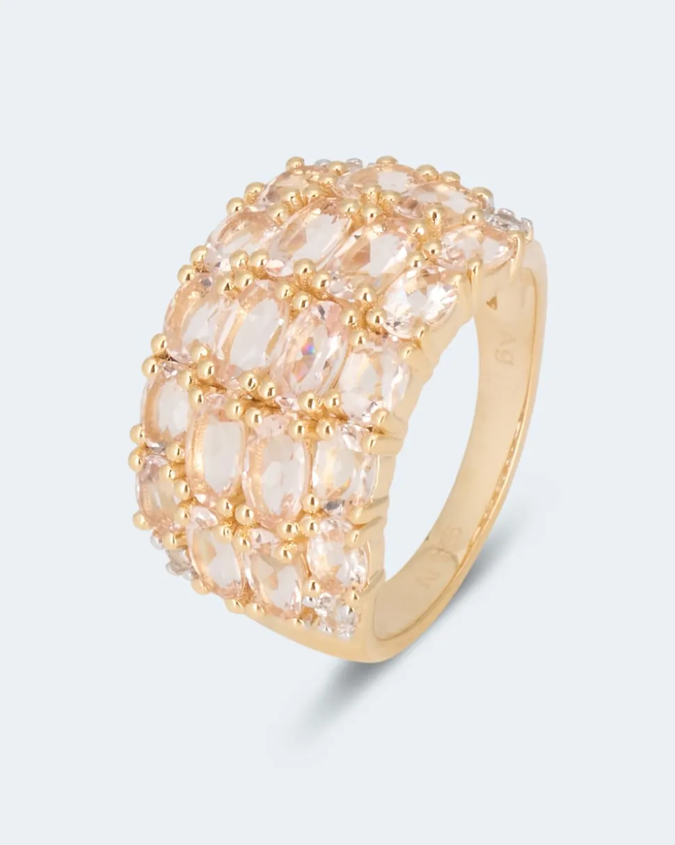 Ring mit Morganit und Zirkon