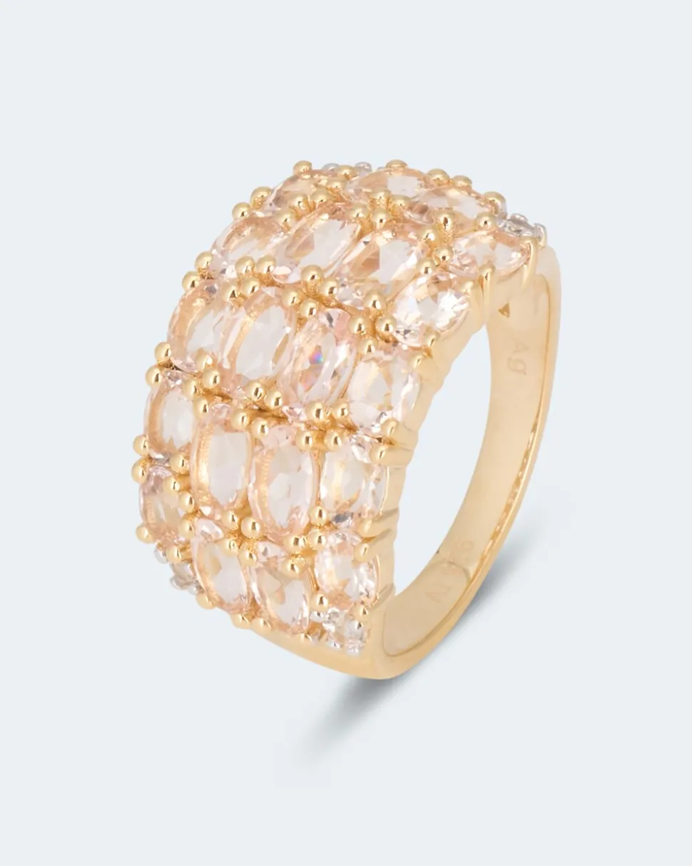 Ring mit Morganit und Zirkon